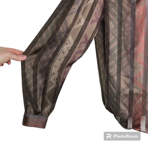 Vintage Stuart Lang Silky Pleated Blouse - Picture 4 of 11